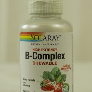 B-Complex Chewable Natural Strawberry, 50 Chewables