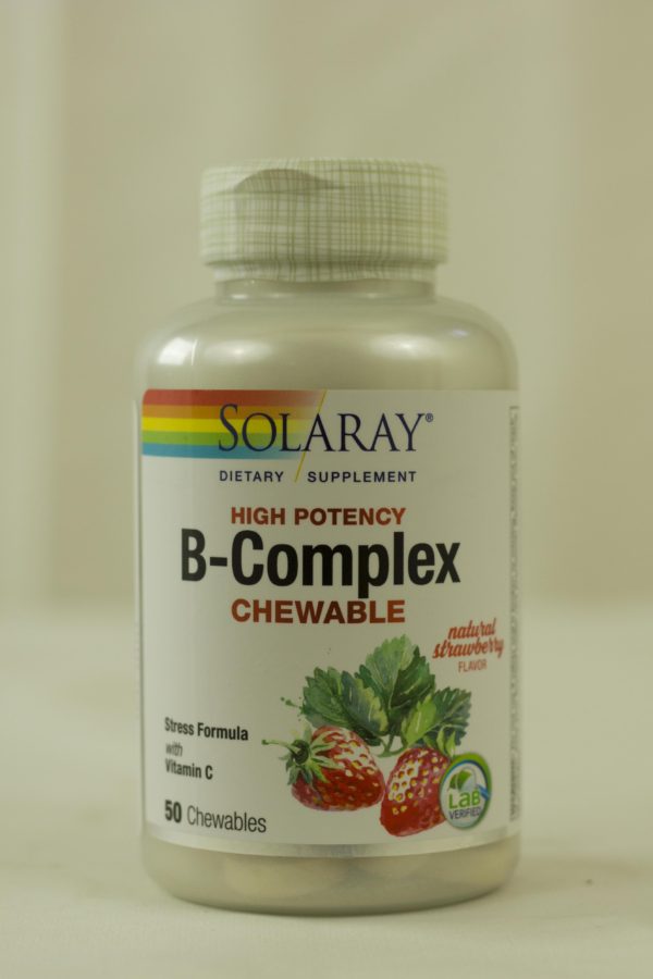 B-Complex Chewable Natural Strawberry, 50 Chewables