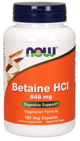 Betaine HCL 648 mg 120 vcaps