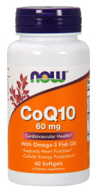 CoQ10 w/Fish Oil 60mg 60 sftgl