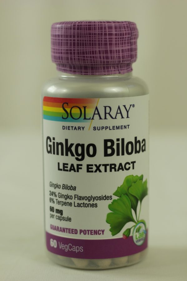 Ginkgo Biloba Leaf Extract, 60 mg, 60 VegCaps