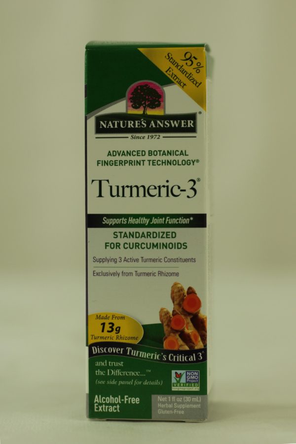 Turmeric-3 Liquid, Alcohol Free, 1 Oz
