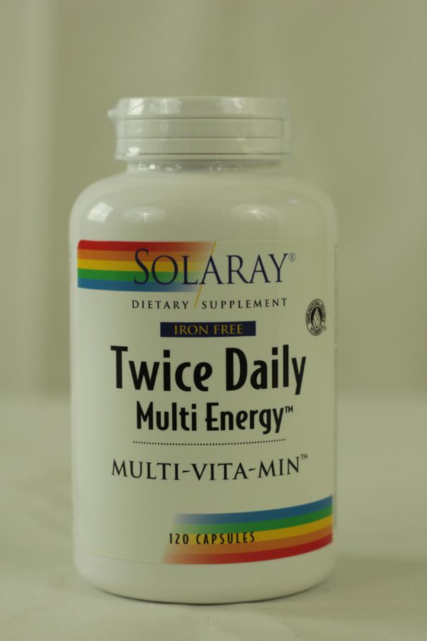 Twice Daily Multi Energy, Iron Free, 120 Capsules