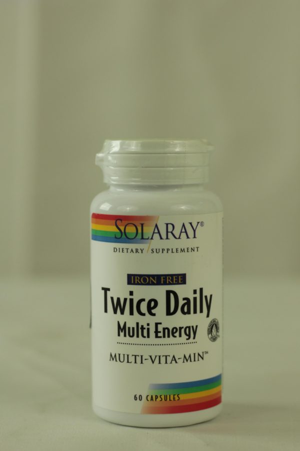 Twice Daily Multi Energy, Iron Free, 60 Capsules