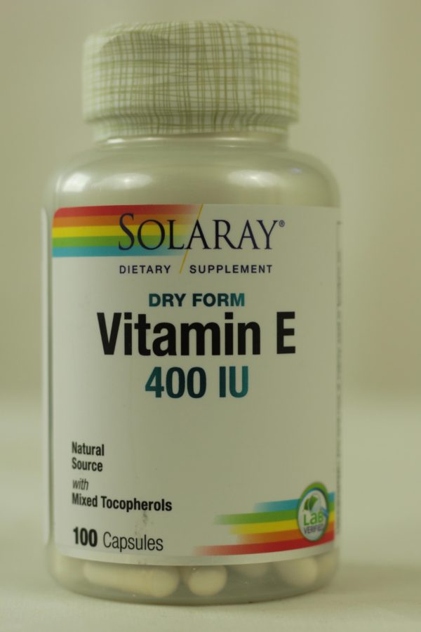 Dry form Vitamin E, 400 IU, 100 Capsules